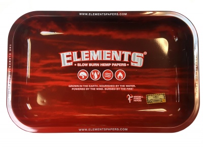 ELEMENTS RED Small Metal Rolling Tray - 275mm x 175mm