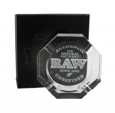 RAW Crystal Ashtray in Gift Box - Heavy, Lead-free
