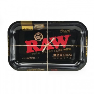 RAW - BLACK - Small Metal Rolling Tray