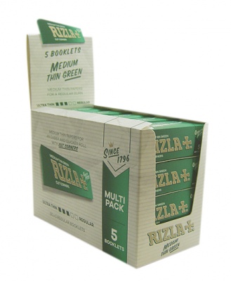 20 Rizla Green Regular Rolling Papers Multipack 5 Packs Full Box