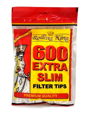 Rolling King EXTRA SLIM Filter Tips - 600 tips per bag