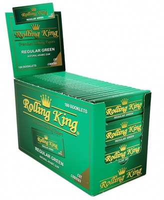 Rolling King Green Regular Cut Corners Rolling Papers