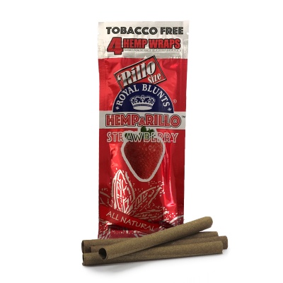 4-pack STRAWBERRY Hemp Wraps - Tobacco Free