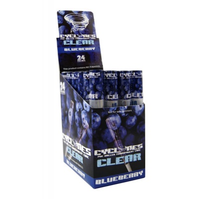 24 Cyclone Clear Blueberry Flavoured Pre Rolled Cones