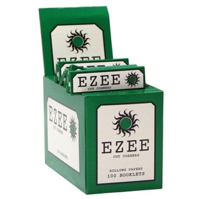 100 EZEE Green Standard Rolling Papers Box of 100