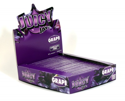 24 Juicy Jays Grape King Size Slim Flavoured Rolling Papers Full Box