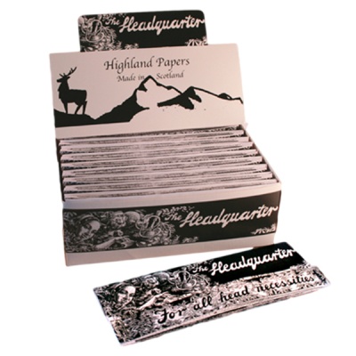 24 Highland Headquarter Extra Long Rolling Papers & Tips Full Box
