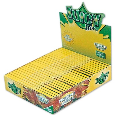 24 Juicy Jays Pineapple King Size Slim Flavoured Rolling Papers Full Box