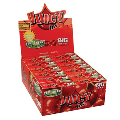 24 Juicy Jays Very Cherry Big Size Rolls Full Box