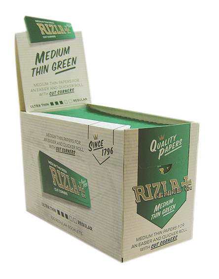 Rizla Thin Green OR Thin Blue Rolling Paper & Swan Extra Slim Filters OR Menthol 