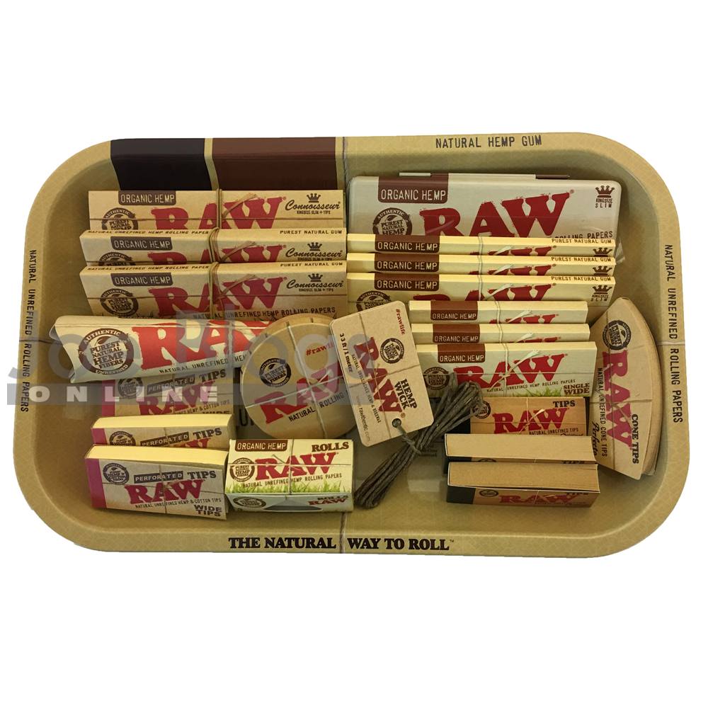 RAW Small Organic Rolling Tray Gift Set - Choice of tray!