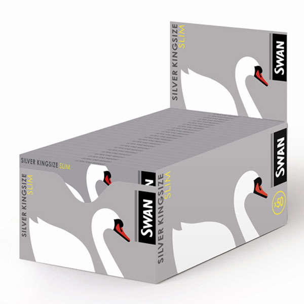 Swan King Size Silver Slim Box