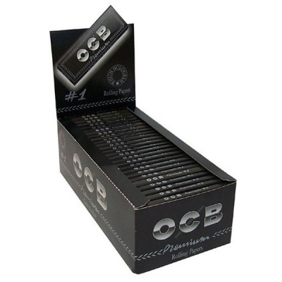 50 OCB Black Premium Regular Rolling Papers Full Box