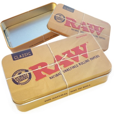 RAW Rolling Papers Printed Tobacco Tin