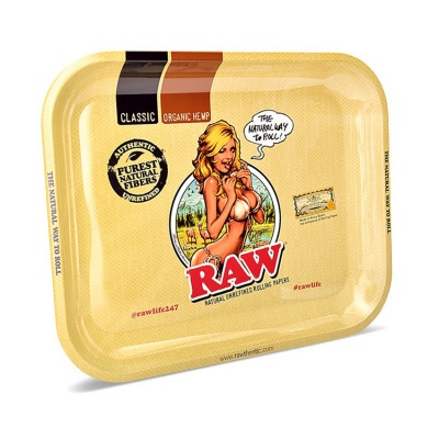 RAW Bikini Girl Large Metal Rolling Tray