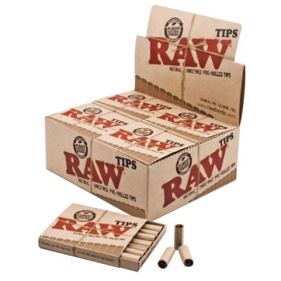 20 RAW Pre-Rolled Tips Full Box