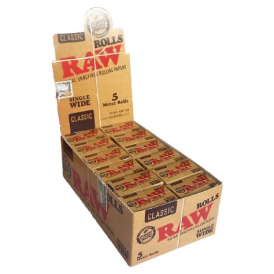 24 RAW Classic Single Wide Rolls Full Box