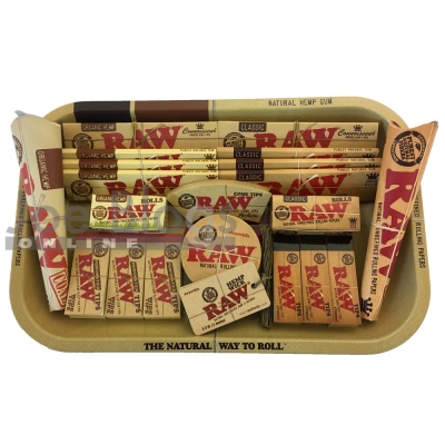 RAW Small Classic & Organic Rolling Tray Gift Set PLUS - Choice of tray!