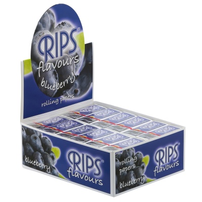 24 Rips Blueberry Flavoured 4m Slim Rolls Full Box