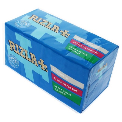 20 Rizla Ultra Slim Filter Tips 120 per Pack Full Box