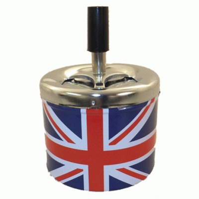 Union Jack Metal Spinning Ashtray