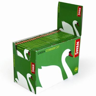 100 Swan Green Standard Regular Rolling Papers Full Box