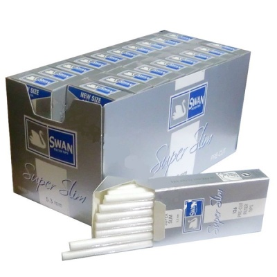 20 Swan Super Slim Filter Tips 126 per Pack Full Box