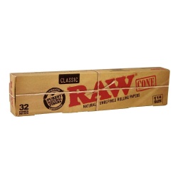 RAW 32 pack Pre Rolled 1 1/4 Cones