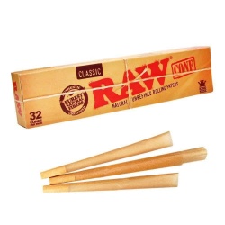 RAW 32-pack Pre Rolled King Size Cones