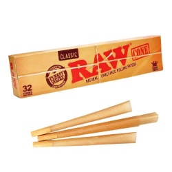 RAW 32-pack Pre Rolled King Size Cones