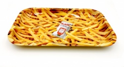 RAW - French Fries - Large Metal Rolling Tray