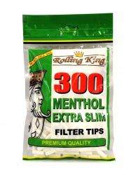Rolling King MENTHOL EXTRA SLIM Filter Tips - 300 tips per bag