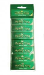 Rolling King Regular GREEN Cut Corners Rolling Papers - 7 Booklets