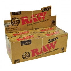 40 RAW Classic 200s King Size Slim Rolling Papers Full Box