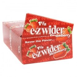 24 EZ-Wider Strawberry Flavoured 1½ Size Rolling Papers Full Box