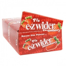 24 EZ-Wider Strawberry Flavoured 1 Size Rolling Papers Full Box