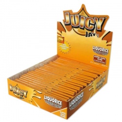 24 Juicy Jays Liquorice King Size Slim Flavoured Rolling Papers Full Box
