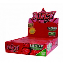 24 Juicy Jays Raspberry King Size Slim Flavoured Rolling Papers Full Box