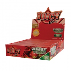 24 Juicy Jays Strawberry King Size Slim Flavoured Rolling Papers Full Box