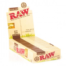 24 RAW Organic 1 Size Rolling Papers Full Box