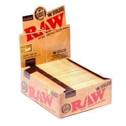 24 RAW Classic King Size Supreme Creaseless Rolling Papers Full Box