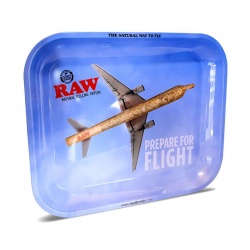 RAW Prepare For Flight Large Metal Rolling Tray