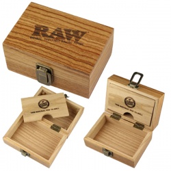 RAW Small Wooden Rolling Storage Box