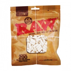 RAW Slim 6mm Cotton Filter Tips 200 Bag