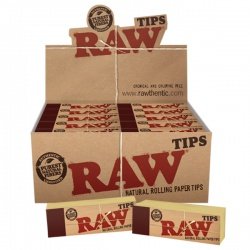 50 RAW Original Regular Standard Rolling Tips Full Box