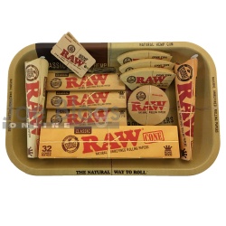 RAW Small Cone Lovers Rolling Tray Gift Set - Choice of tray!