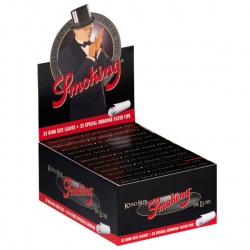 24 Smoking Deluxe King Size Slim Rolling Papers & Tips Full Box