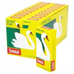 20 Swan Extra Slim Filter Tips 120 per Pack Full Box