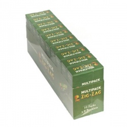 80 Zig-Zag Green Regular Rolling Papers 10 x 8 Multipacks Full Box