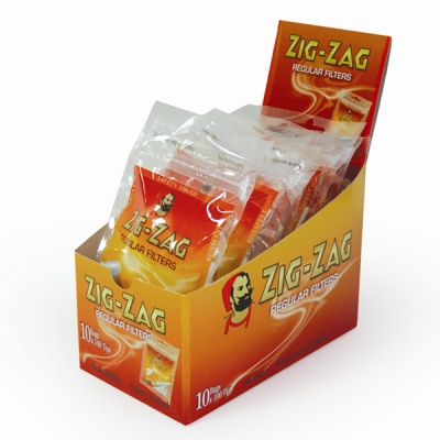 10 Zig-Zag Regular Filter Tips 100 per Box